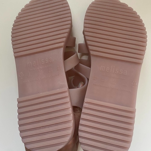 mini melissa Pink Glitter Flox Sandals | AlexandAlexa